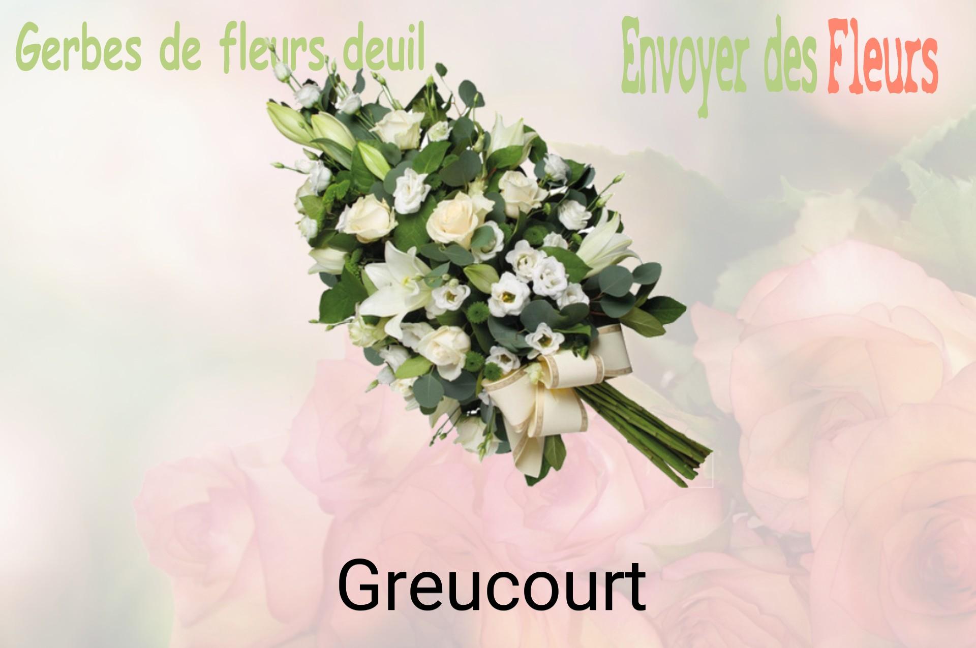 Gerbe de fleurs de deuil livrée à Greucourt